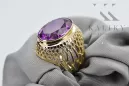 14 Karat Gelbgold Amethyst Ring Vintage Schmuck vrc089y